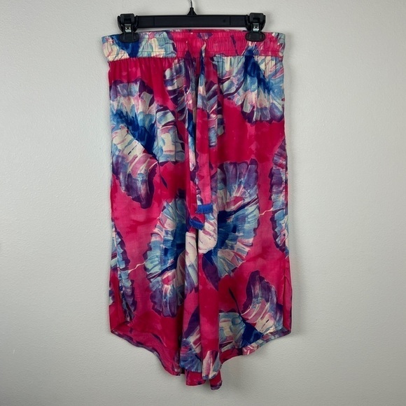 Anthropologie Lilka Josie Floral Capri Wide Leg Pants - Picture 2 of 7
